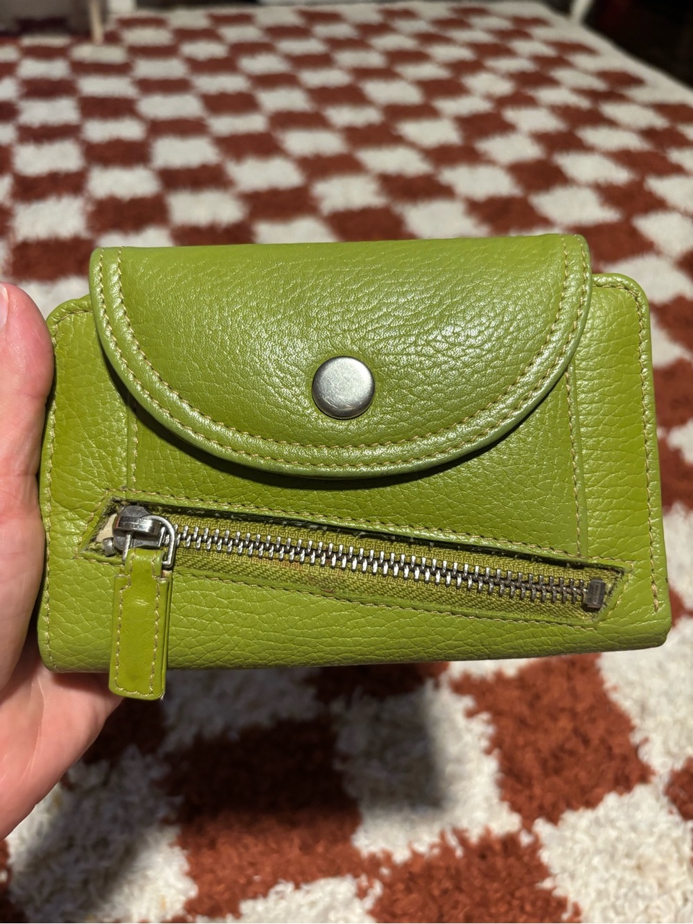 Michael Rome x M Fine - Lime Green Vintage Leather Women’s Wallet
